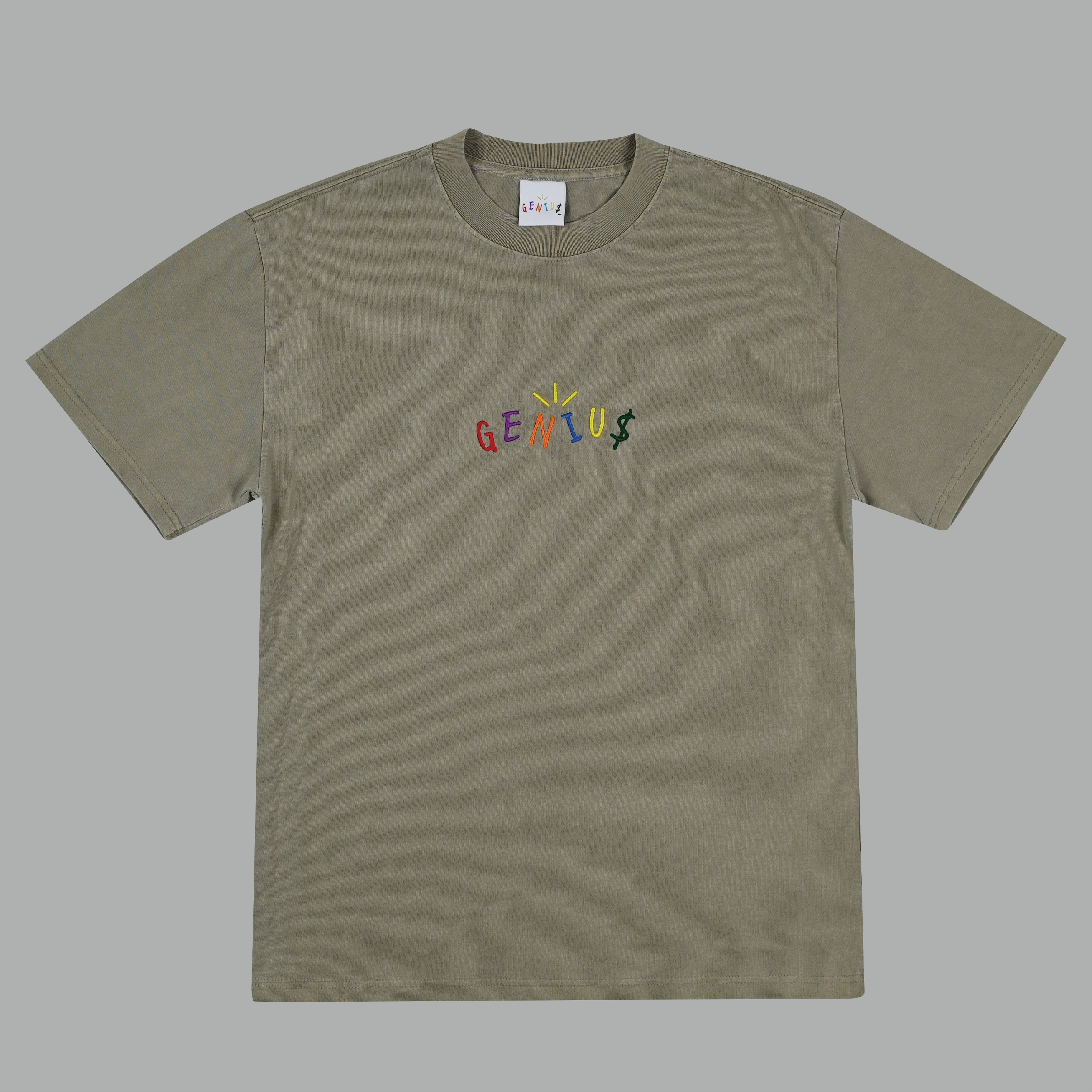 OG LOGO TEE (WASHED PISTACHIO) – GENIU$ PIECE$