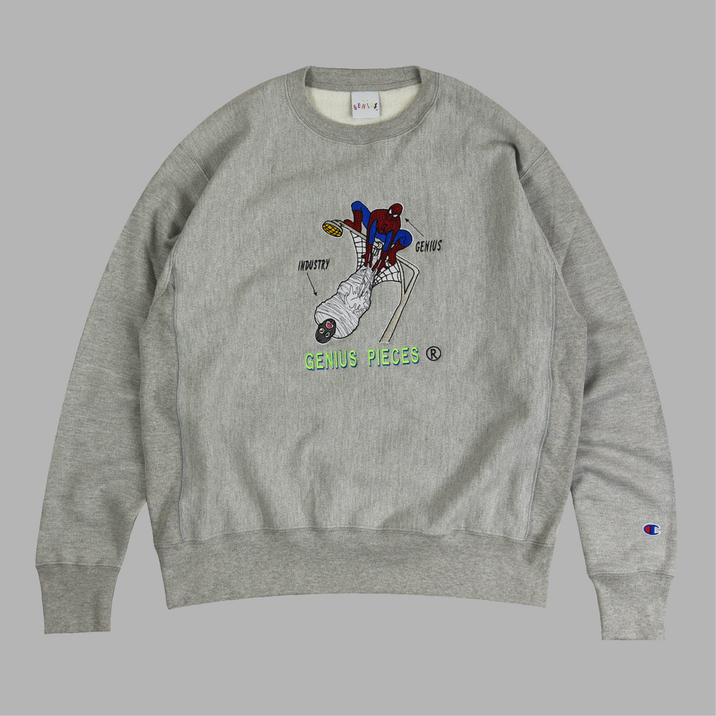 GENIU$ "$UPERHERO" REVERSE WEAVE CREWNECK