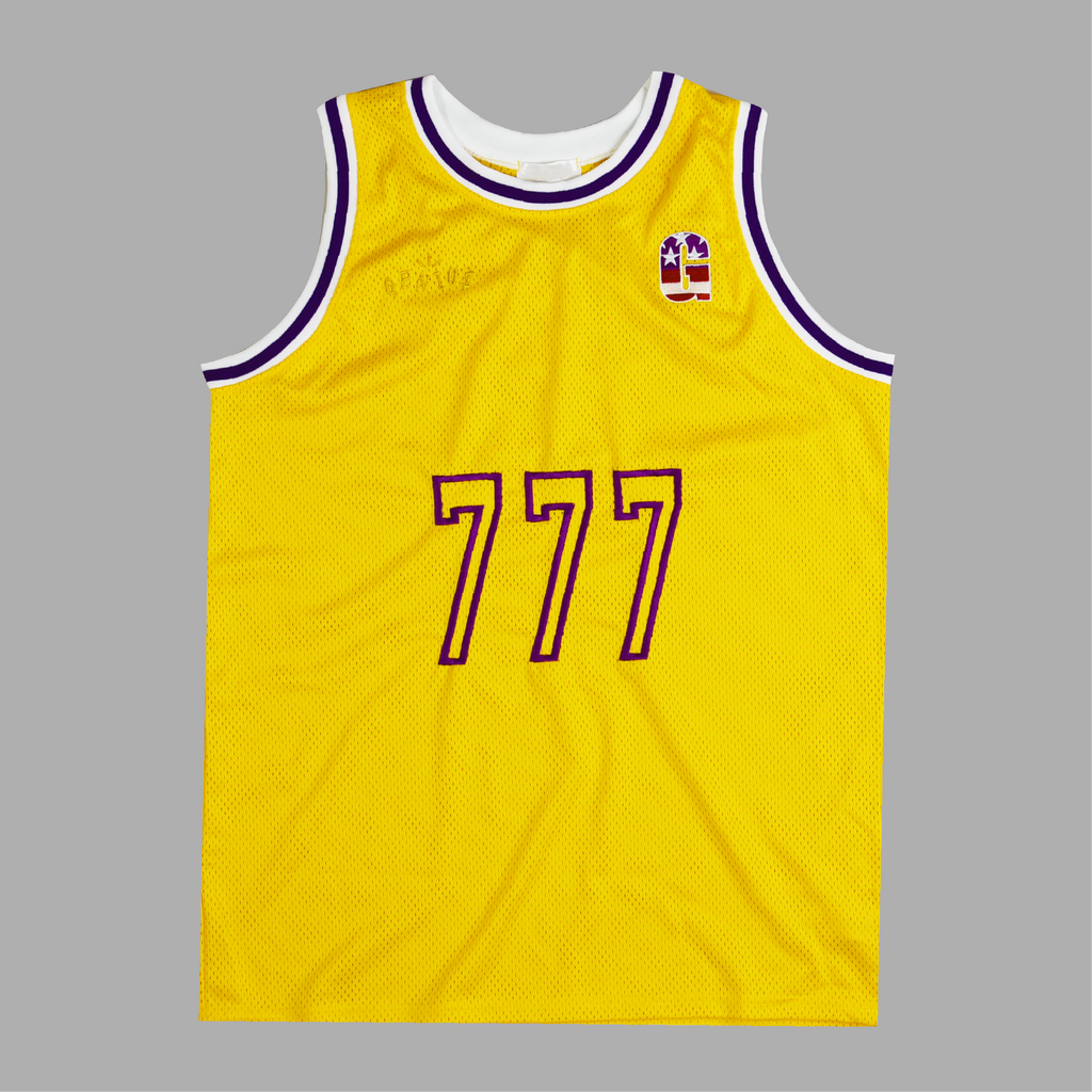 "LUCKY7" BASKETBALL JERSEY (YELLOW/PURPLE/WHITE)